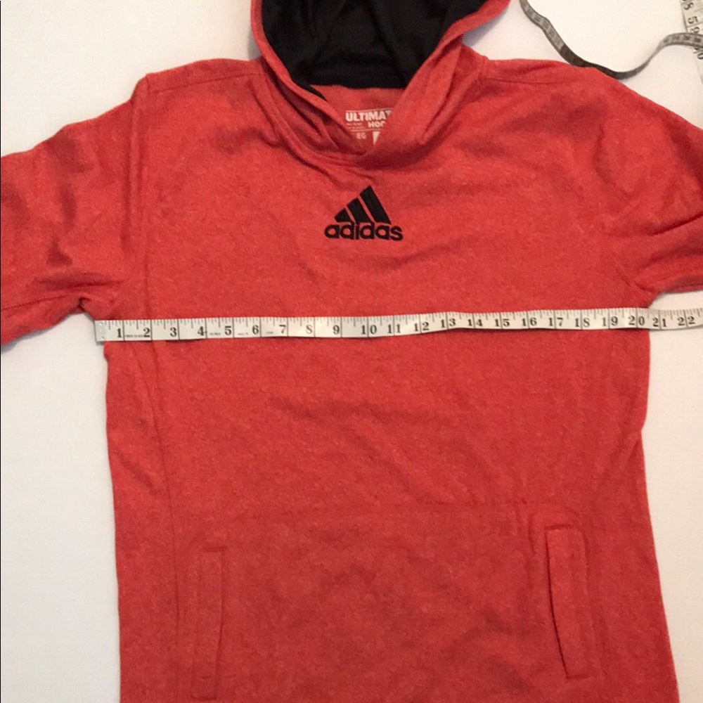 Adidas Ultimate Hoodie Sweatshirt Size XL Long sleeve coral / Blk  EUC